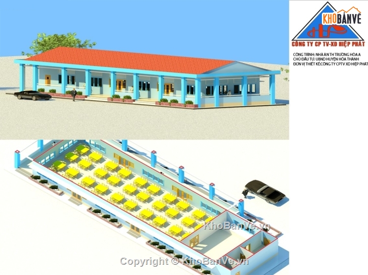 nhà ăn công nhân,nhà ăn 10.5x20m,bản vẽ Nhà ăn công ty,Nhà ăn 22 bàn